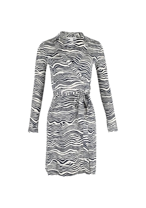 Diane Von Furstenberg Vintage New Jeanne animal-print wrap dress - White