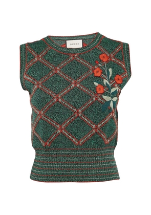 Gucci Pre-Owned embroidered vest - Green