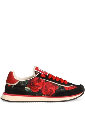 Dolce & Gabbana floral-print sneakers - Black