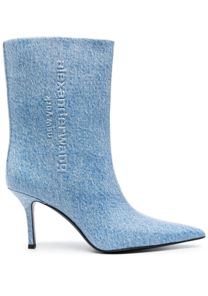 Alexander Wang Delphine 90mm denim boots - Blue