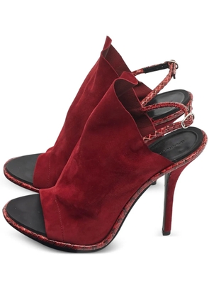 Balenciaga Pre-Owned leather slingback sandals - Red