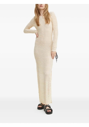 Résumé gathered open-back maxi dress - Neutrals