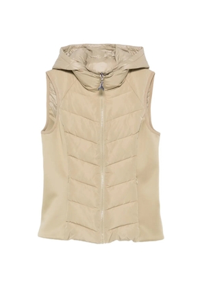 Patrizia Pepe hooded sleeveless down gilet - Neutrals