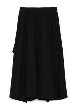 Yohji Yamamoto draped cotton trousers - Black
