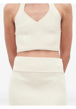 WARDROBE.NYC ribbed halterneck top - Neutrals