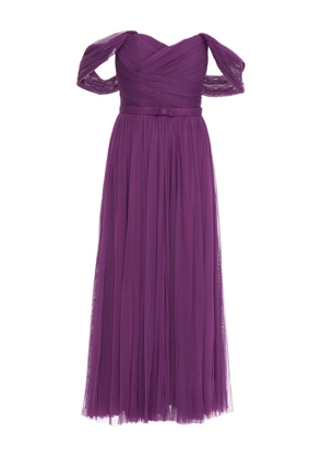 Ana Radu off-shoulder midi dress - Purple
