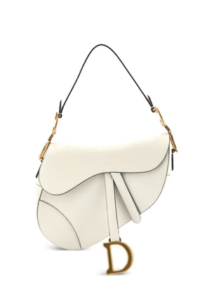 Christian Dior Pre-Owned Saddle Handbag Leather Medium shoulder bag - White