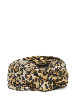 Gucci Pre-Owned 2024 leopard-print lamé turban - Gold