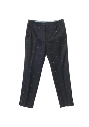Gucci Pre-Owned 2010s embroidery patterned trousers - Blue