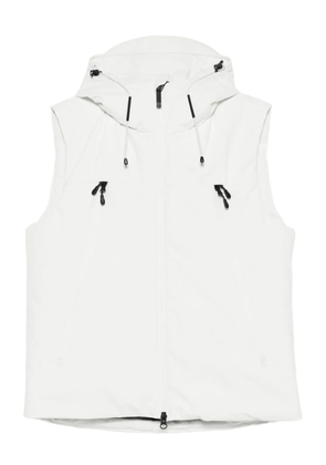 OUTHERE hooded zip-up gilet - White