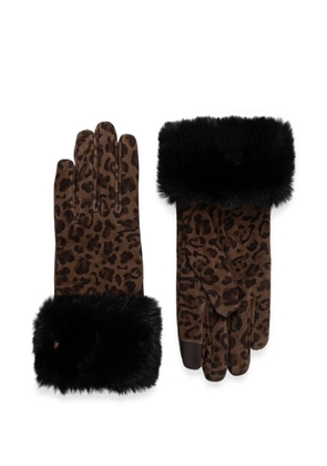 Kurt Geiger London leopard-print gloves - Brown