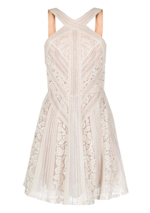 Elie Saab bead-embellished silk dress - White