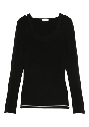 LIU JO cut-out top - Black