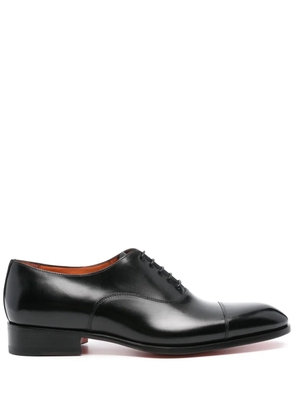 Santoni polished leather Oxford shoes - Black
