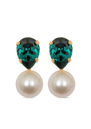 Jennifer Behr Cimone crystal-pearl earrings - Gold