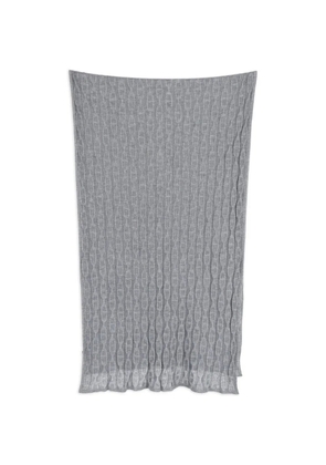 Hermès Pre-Owned chain-motif knit muffler scarf - Grey