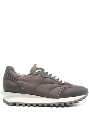 Eleventy panelled lace-up trainers - Brown