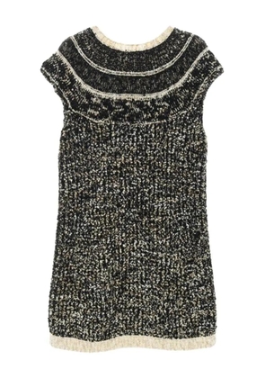 CHANEL Pre-Owned 1986-1988 Coco-mark knit dress - Black