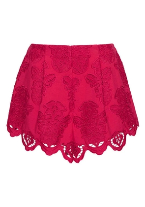 Cara Cara Trish eyelet-detail shorts - Red