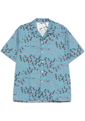 PS Paul Smith Jasmine-print short-sleeve shirt - Blue