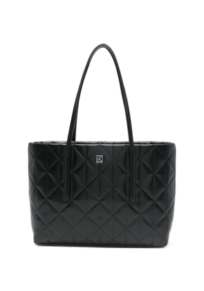 Calvin Klein small logo-plaque tote bag - Black