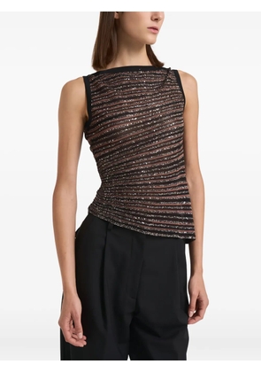 Missoni striped sequin-embellished top - Black