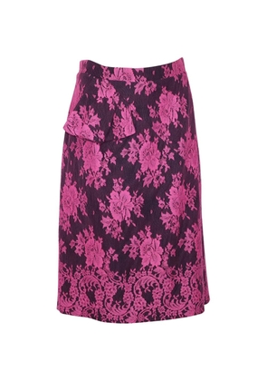 ERDEM Shawna lace floral midi skirt - Pink