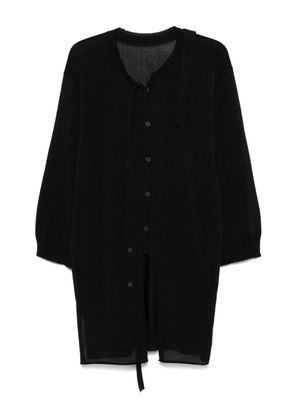 Issey Miyake draped knitted cardigan - Black