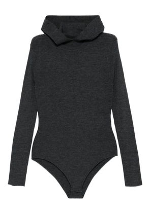 P.A.R.O.S.H. hooded ribbed bodysuit - Grey