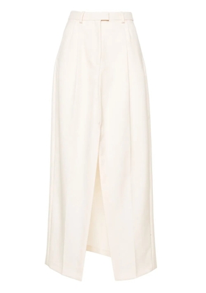 Viktor & Rolf high-waist gabardine long skirt - Neutrals