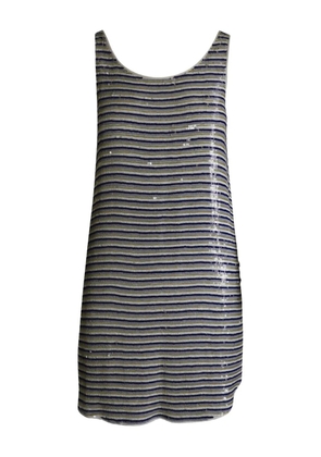 Theory striped-sequin embellished mini dress - Neutrals