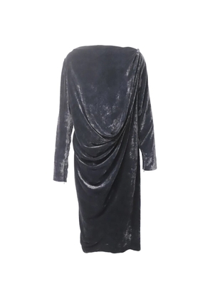 Lanvin Pre-Owned draped velvet dress - Black