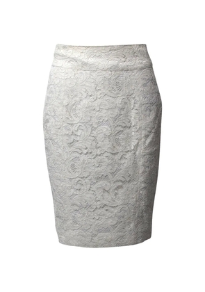 Burberry Pre-Owned lace-detail zip-fastening skirt - White