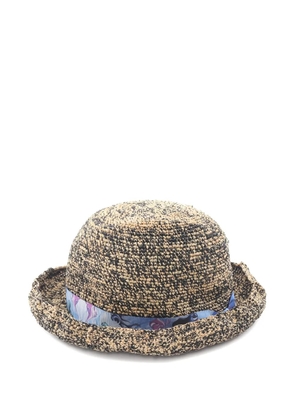 Christian Dior Pre-Owned x Kenny Scharf trimmed hat - Brown