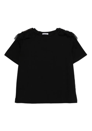Parlor ruffle sequin T-shirt - Black
