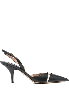 Ferragamo Pre-Owned 70mm leather slingback pumps - Black
