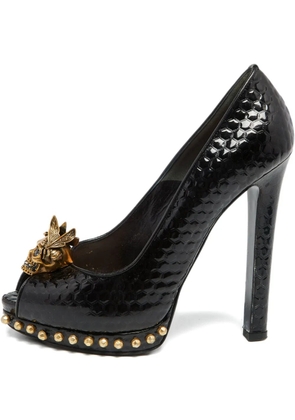 Alexander McQueen Pre-Owned 140mm leather heeled pumps - Black