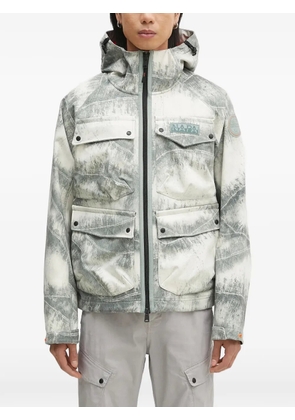 Napapijri hooded multi-pocket jacket - White