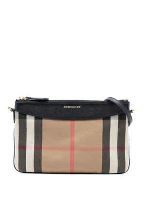 Burberry Pre-Owned 2000-2017 Mega Check Canvas Peyton crossbody bag - Brown