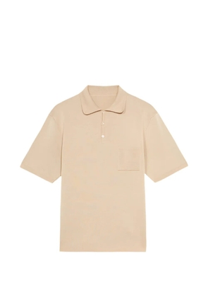 Fortela Cris chest-pocket ribbed polo shirt - Neutrals