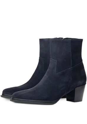 Poche Paris pointed-toe ankle boots - Blue