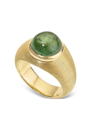 Jade Ruzzo 18K yellow gold tourmaline cymbal ring