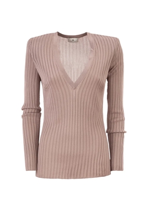 Elisabetta Franchi V-neck T-shirt - Pink