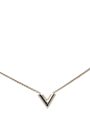 Louis Vuitton Pre-Owned 2021 Silver Plated Essential V Supple Necklace costume necklace