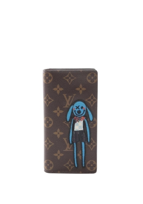 Louis Vuitton Pre-Owned 2021 Monogram Embroidered Cartoon LV Friends Brazza Wallet long wallets - Brown