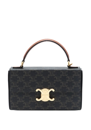 Celine Pre-Owned 2018-2025 Triomphe Coated Canvas Box Top Handle Bag satchel - Brown