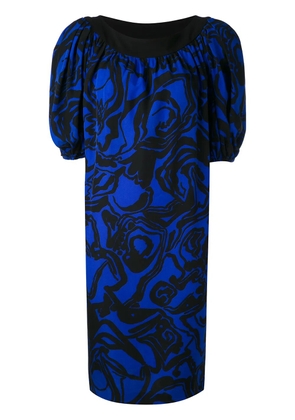 Saint Laurent Pre-Owned abstract print dress - Black & blue