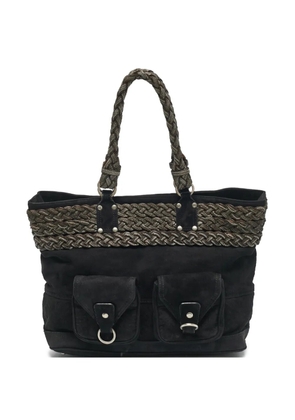 Loewe Pre-Owned braided suede tote bag - Black