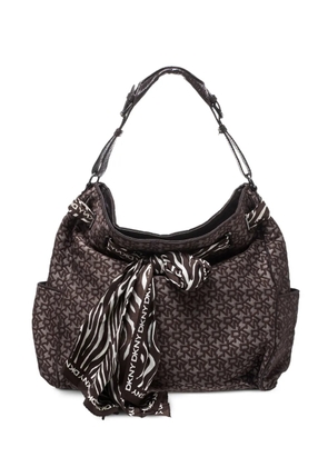 DKNY Vintage Pre-owned monogram-print shoulder bag - Brown