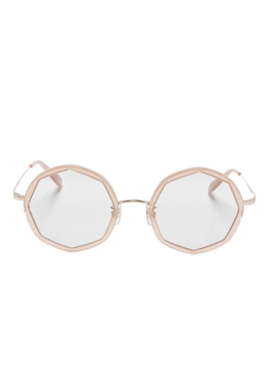 Megane and Me geometric-frame sunglasses - Gold